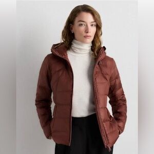 Quince NWOT Lightweight Down Packable Puffer Hooded Jacket